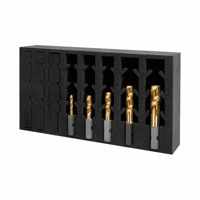 HOLEMAKER TECHNOLOGY Spiral Flute Impact Tap Set: 5 Pc, 6H - VersaDrive Spiral-Flute Impact Tap Sets