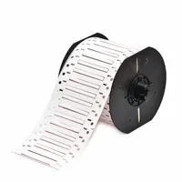Sleeve Label: 3/32 in x 2 in, Polyolefin, White (Matte), For 20 AWG to 24 AWG Wire Gauge (MPN B33-94-2-7642)