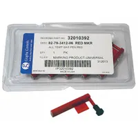 Red differential pens for circular chart recorders, featuring a fine tip for MP-marking. Suitable for recording temperature, pressure, or flow differentials on paper charts in industrial process monitoring and HVAC applications. Sold in a pack of 6