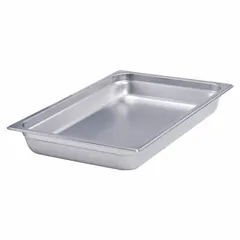 This sixth-size steam table inset pan is constructed of 22-gauge material with a 6-inch overall depth. NSF certified for food safety, it is suitable for holding and serving hot food in commercial foodservice settings. Not dishwasher safe.