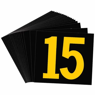 BRADY Number Label: 15, 2 1/2 in Character Ht, 3 1/4 in Character Wd, Retroreflective Sheeting - KVA Markers