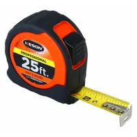 KESON Tape Measure: Nonmagnetic Single Hook Tip, 25 ft, Plastic with Rubberized Grip (MPN PGPRO1825V)