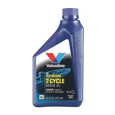 VALVOLINE 2-Cycle Engine Oil: Synthetic Blend, Not Biodegradable, 16 fl oz Size - 2-Cycle, 4-Cycle & Powersports Engine Oil