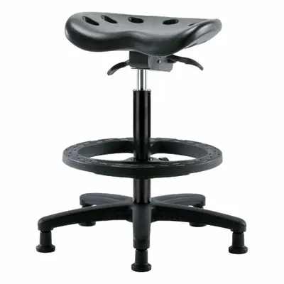 OEM Tractor Stool: Polyurethane, Ht Range 22 1/2 in to 32 in, 17 in Seat Wd - Polyurethane Lab Stools
