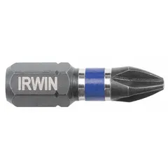 Steel insert bit with #2 Phillips (PH2) drive and standard hex shank. Suitable for driving screws into wood, drywall, and light metal using power tools and impact drivers. Pack of 2.