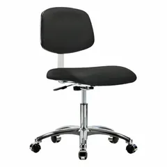 APPROVED VENDOR BR-CLR-VDHCH-CR-CC-8540 Vinyl Cleanroom Chair, Armless, Height Range 18 1/2" to 23 3/4", ISO 4