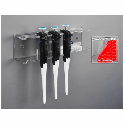 POLTEX Pipette Holder, Clear PETG, Wall-Mount, 6 Pipettes, PIPTLT6-T - Pipette Holders