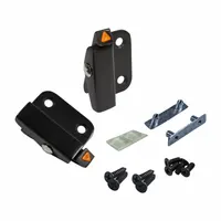 Single-action window opening control device made of stamped steel with an oil-rubbed bronze finish. Non-handed design measures 1 9/16 in length by 1 5/16 in width. Used to secure and limit window openings in commercial or industrial applications