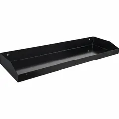 This steel tray organizes truck box interiors, providing a dedicated compartment for tools and small parts. Measuring 43 inches long and 4 inches high, it fits standard truck boxes and helps prevent shifting during transport.
