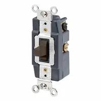 LEVITON Wall Switch: Toggle Switch, Double Pole/Double Throw, Maintained, Brown, 120/277V AC, 15 A (MPN 1282)