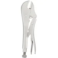 Locking Plier: Flat, Lever, 1 7/8 in Max Jaw Opening, 10 in Overall Lg, 1 1/4 in Jaw Lg, Plain Grip (MPN 102L3)