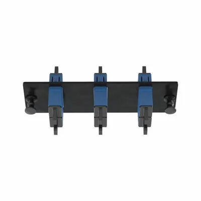PANDUIT Fiber Optic Adapter Panel: Single Mode, OS2, 3 Fiber Ports, SC, UPC, Duplex - Fiber Optic Adapter Plates