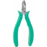 Hard Wire Cutters: Flush, Angled, 4 3/4 in Overall Lg, Plain Grip, Less than 6 in (MPN C7245X-GM)