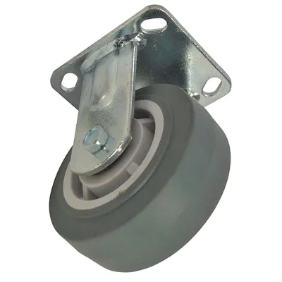 Dayton Rigid Caster: 500 lb Load Capacity, 5 in Overall Lg, 5 in Overall Wd, Polyolefin/Steel - Replacement Casters for Platform Trucks