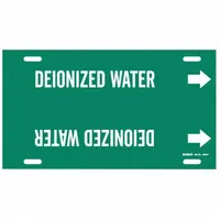 Pipe Marker: Deionized Water, Green, White, Fits 10 to 15 in Pipe O.D., 1 Pipe Markers, With Arrows (MPN 4046-H)