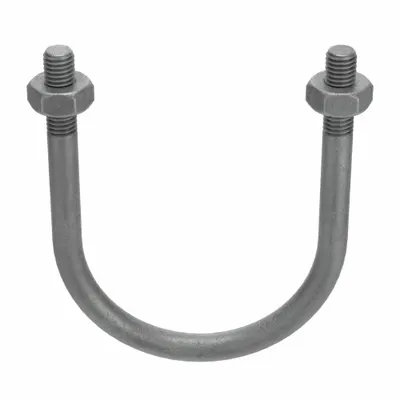 Standard U-Bolt: 1/2"-13 Thread Size, For Pipe Size 4 in, 6 in Inside Ht - Standard U-Bolts