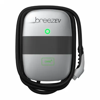 BREEZ-EV Charging Station: Level 2, Wall/Pedestal, 1 Charging Ports - Wall Mount Electric Vehicle Charging Stations