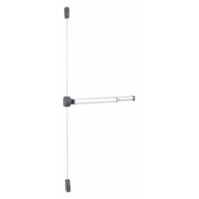 PRECISION Surface Vertical Rod Push Bar, 36 in Max Door Width, Aluminum - Surface Vertical Rod Push Bars