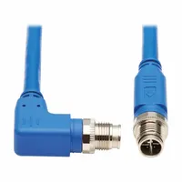 EATON TRIPP LITE Ethernet Cable: 32.8 ft Lg, X Coding, M12 Male Right Angle x M12 Male Straight, PVC (MPN NM12-6A3-10M-BL)