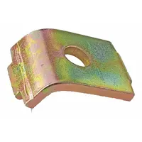 This steel flange beam clamp is designed to secure 1-5/8 in strut channels to steel beams without drilling. It features an electroplated gold finish. Used in industrial framing, electrical, and mechanical support systems