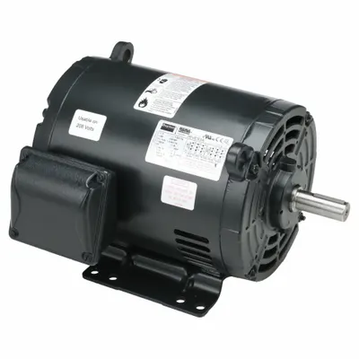 Dayton General Purpose Motor: Rigid Base Mount, Open Drip Proof, 1 hp, 230/460V AC - Rigid Base 3-Phase General Purpose AC Motors