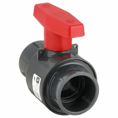 SPEARS Manual Two-Way Ball Valve: 2 in, PVC, Straight, Socket x Socket - PVC Ball Valves