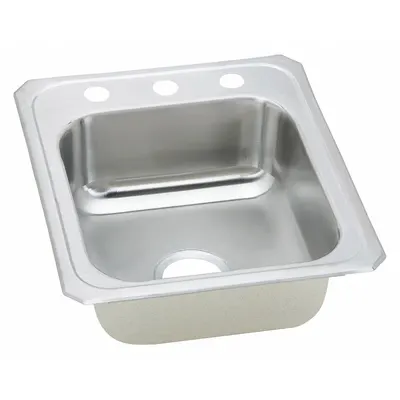 ELKAY CR17213 One-Bowl Counter-Mounted Kitchen & Bar Sink - One-Bowl Counter-Mounted Kitchen & Bar Sinks without Faucets