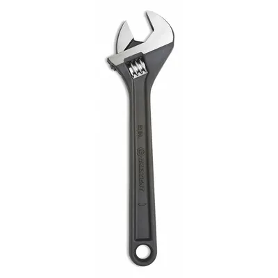 CRESCENT Adjustable Wrench: Alloy Steel, Black Oxide, 12 in Overall Lg - Automatic Locking Adjustable Wrenches