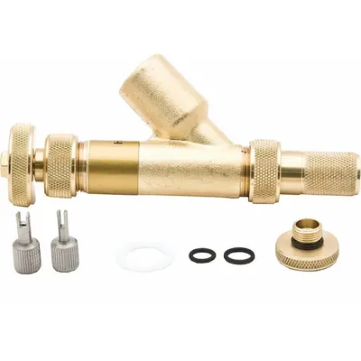 HALTEC Valve Adapter Gun, Brass, 5 in Overall Lg, 1 1/4 in Overall Wd, MPN 310 - Tire Valve Tools