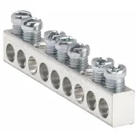 Aluminum ground bar kit rated 125 A. Includes two mounting screws. For use with Square D QO, HOM, NQOD and NF panelboards. Provides a grounding point in electrical distribution panels