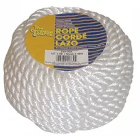 APPROVED VENDOR General Purpose Utility Rope: Twisted, 1/2 in Dia, 905 lb Working Load Limit, Nylon (MPN 339-WA)