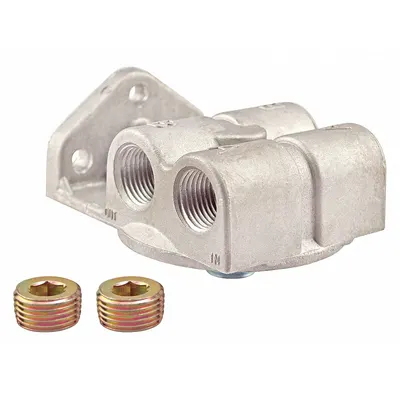 BALDWIN FILTERS OB40080 Oil Filter Base, Aluminum, 4 in OD, 1/8 in Lg - Oil Filter Accessories