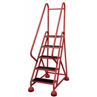 COTTERMAN Rolling Ladder: 3.8 ft Platform Ht, Partially Assembled, Steel, Wt-Actuated Auto-Lock (MPN ST-521 A2 C6 P5)
