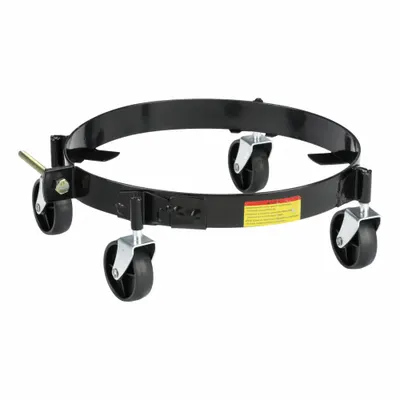 WESTWARD Drum Dolly: 120 lb Load Capacity, For 16 gal Container Capacity, Round - Open-Deck Drum Dollies with Clamping Support
