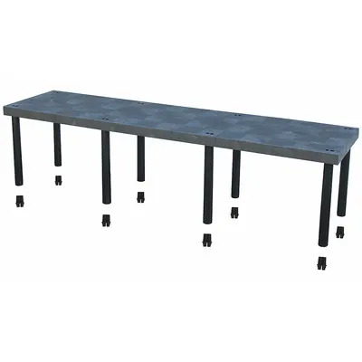 STRUCTURAL PLASTICS Plastic Shelving: 96 in x 24 in, 24 in Overall Ht - High-Durability Fixed Press-Fit Stationary Plastic Shelving