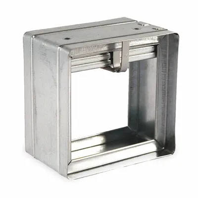 Dayton 9.75"H-W 3.7"L Square Gravity Fire Dampr: Static, 9 3/4 in H, 9 3/4 in W - Rectangular Fire Dampers