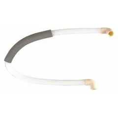OEM drain hose assembly for Whirlpool washing machines and dryers. Carries water from the appliance to the household drain system during wash and spin cycles. Replaces worn or leaking hoses to maintain proper drainage.