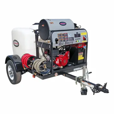 SIMPSON Gas-Powered Pressure Washer: Trailer Pressure Washer, Hot, Cart, Heavy Duty - Hot Water Pressure Washers