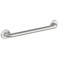 WINGITS Wall Grab Bar: Straight, 36 in Lg, 1 1/4 in Dia, Stainless Steel, Peened Satin (MPN WGB5SSPE36)