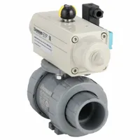 HAYWARD FLOW CONTROL Pneumatically Actuated Two-Way Ball Valve: 1 1/2 in, CPVC, Air to Spring (MPN PSSTBH215STVA9)