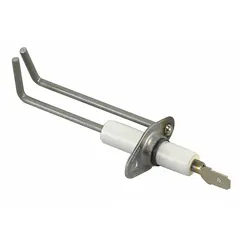 Direct spark igniter for gas-fired heating equipment. Generates a high-voltage spark to ignite the pilot or main burner in furnaces, boilers, and similar systems. Replacement component for HVACR controls.