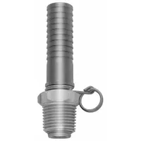 SANI-LAV Swivel Hose Adapter: Stainless Steel, Stainless, 3 3/4 in Overall Lg, Barb (MPN N22S)