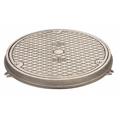 JAY R. SMITH MFG. CO Floor Cleanout: 9 1/2 in Overall Dia, 3/4 in Overall Ht, Nickel Bronze - Floor Cleanout Covers