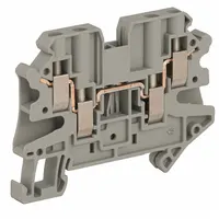 SCHNEIDER Terminal Block: DIN Rail Mounting Type, Screw Clamp Wire Termination, 4 Wire Terminals (MPN NSYTRV44)