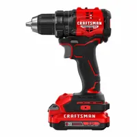 CRAFTSMAN Cordless Drill: 1/2 in Chuck, 1,700 RPM Max., Brushed, Battery Included, 2.0Ah, 20 V Volt (MPN CMCD702D1)