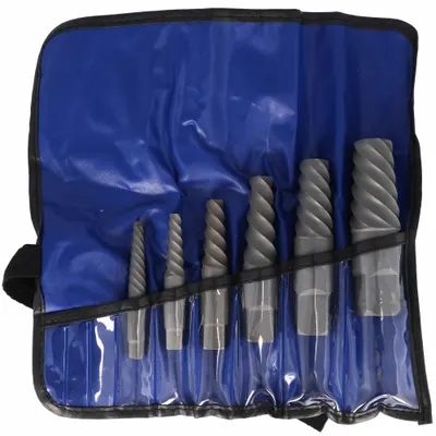 CHICAGO-LATROBE Screw Extractor Set: 6 Pc, Spiral Flute - Spiral-Flute Extractor Sets