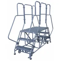 COTTERMAN Mobile Work Platform: 3.3 ft Platform Ht - Max, 24 in x 84 in, Steel, 800 lb Load Capacity (MPN 4DWP2484RA3B4CC1P6)