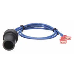 Photocell assembly for flame detection in HVACR equipment. Used to monitor burner operation and signal safe shutdown if flame is lost. Compatible with HEAT WAGON power sources and cables.