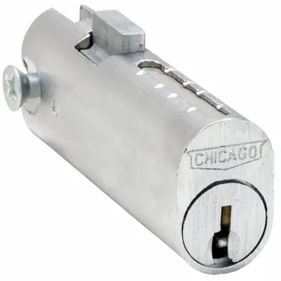 COMPX CHICAGO File Cabinet Locks: Keyed Different, 2 in Body Thick, 1/2 in Body Wd