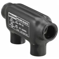 POLARIS Multitap Connector: 2 Port, In-Line Entry, 14 AWG – 1/0 AWG Wire Size, Black (MPN ISR-1/0B)